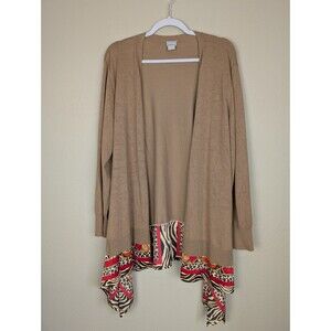 Chico's Scarf Hem Cardigan Sweater